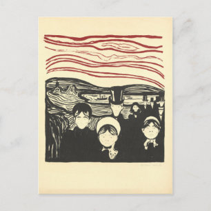 Angst (Anxiety) Druck von Edvard Munch Postkarte