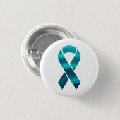 Angst-Bewusstseins-aquamarines Band Button (Vorne & Hinten)