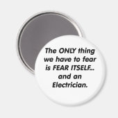 Angst Elektriker Magnet (Vorderseite/Rückseite)
