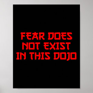 Angst existiert in diesem Dojo nicht 80er Karate Poster