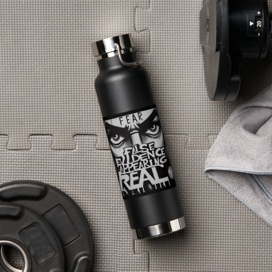 ANGST - Falsche Beweise erscheinen real Trinkflasche (Fitnessstudio)