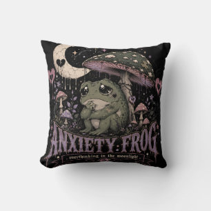 Angst Frosch Grübeln Mondlicht Design Kissen