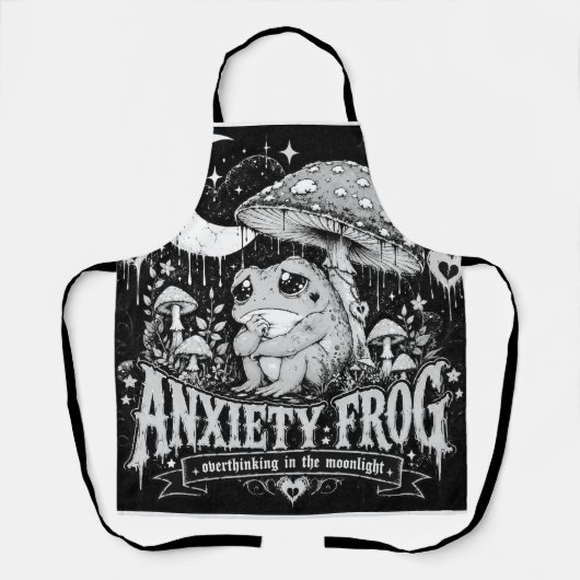 Angst Frosch Grübeln Mondlicht Design Schürze (Vorderseite)