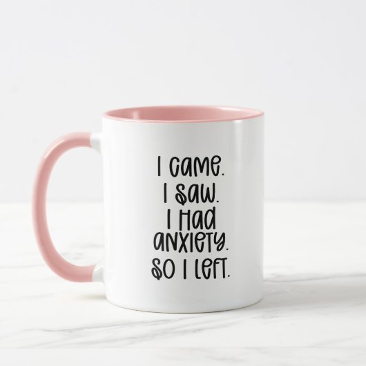 Angst Funny Trendy Typografy Two Tone Coffee Tasse (Links)