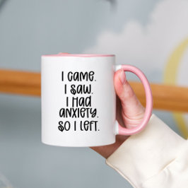 Angst Funny Trendy Typografy Two Tone Coffee Tasse