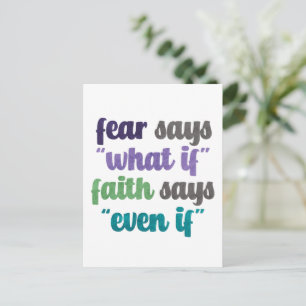 Angst gegen Glaubensvorsatz Postkarte