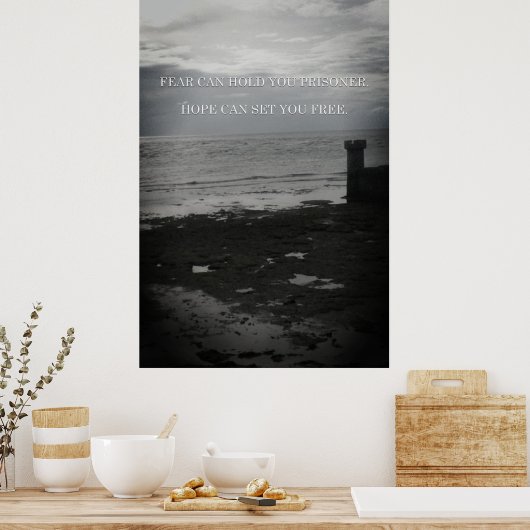 Angst gegen Hoffnung Poster (Küche)