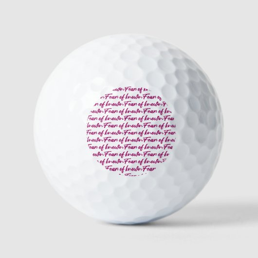 Angst Golfball (Vorderseite)