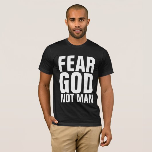 ANGST GOTT NICHT MAN, Christliche T - Shirt (Vorne ganz)