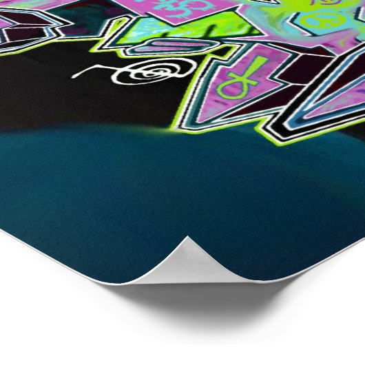 Angst graffiti dmt ayahuasca Poster (Ecke)