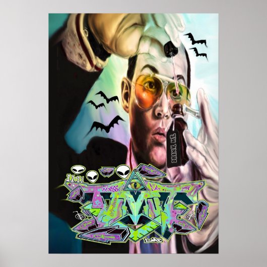 Angst graffiti dmt ayahuasca Poster (Vorne)