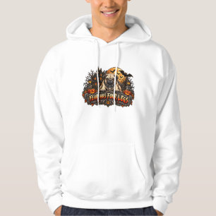 Angst hat vier Beine Pug Halloween Horror Wachhund Hoodie