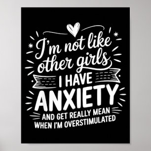 Angst Humor für Frauen mit Überstimulation Poster