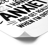Angst Humor für Frauen mit Überstimulation Poster (Ecke)