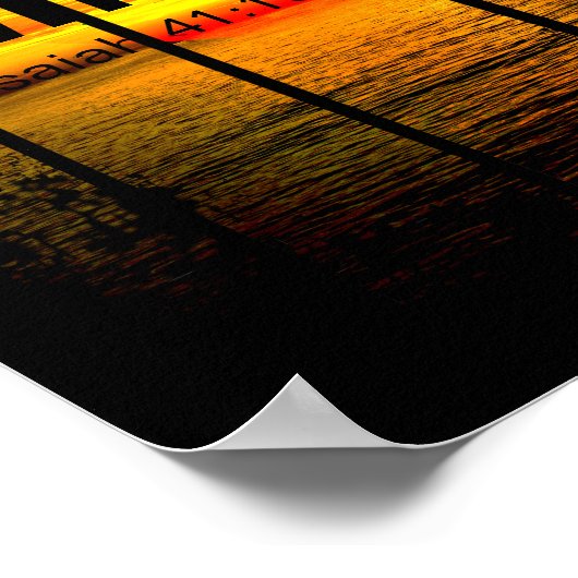 ANGST, ICH BIN MIT EUCH (ISaiah 41:10) Poster (Ecke)