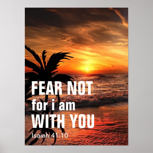 ANGST, ICH BIN MIT EUCH (ISaiah 41:10) Poster (Vorne)