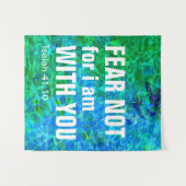 ANGST, ICH BIN MIT EUCH (ISaiah 41:10) Wandteppich (Vorderseite (Horizontal))