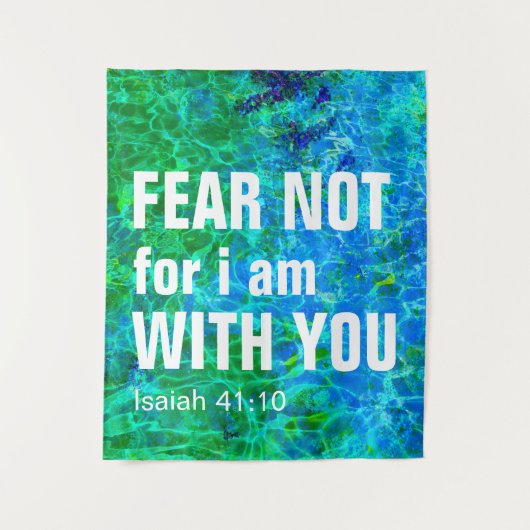 ANGST, ICH BIN MIT EUCH (ISaiah 41:10) Wandteppich (Vorderseite)