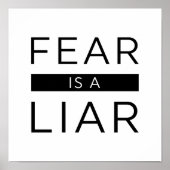 Angst ist ein Lügner Poster (Vorne)