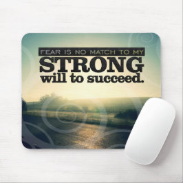 "Angst ist keine Übereinstimmung" Motivation Affir Mousepad