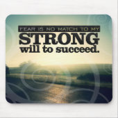 "Angst ist keine Übereinstimmung" Motivation Affir Mousepad (Vorne)