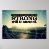 "Angst ist keine Übereinstimmung" Motivation Affir Poster (Vorne)