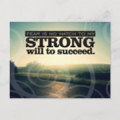 "Angst ist keine Übereinstimmung" Motivation Affir Postkarte (Vorderseite)