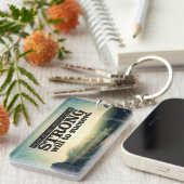 "Angst ist keine Übereinstimmung" Motivation Affir Schlüsselanhänger (Vorderseite rechts)