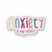 Angst ist mein Kardioaufkleber Aufkleber (Vorderseite)