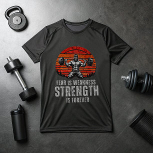 Angst ist Schwäche Stärke ist ewig - Savage Gym T-Shirt