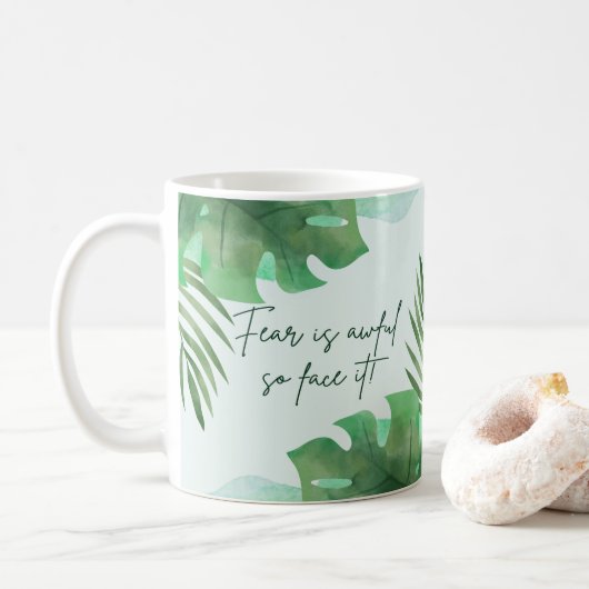 Angst ist so furchtbar, es zu Gesicht! Kaffeetasse (Mit Donut)