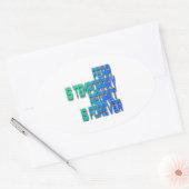 Angst ist vorübergehend ovaler aufkleber (Umschlag)