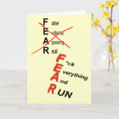 ANGST KARTE (Gelbe Blume)