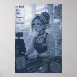 Angst / Kassierer / Supermarktposter Poster