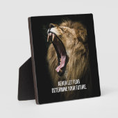 Angst - Löwe Motivierend Fotoplatte (Vorderseite)