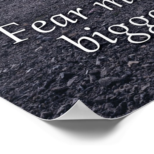 Angst macht den Wolf größer als er Poster (Ecke)