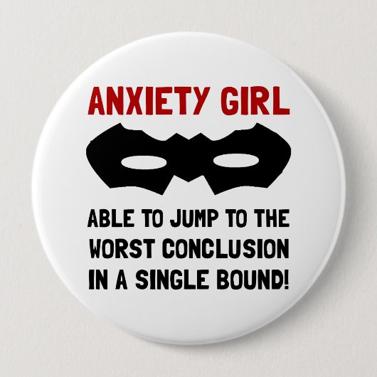 Angst-Mädchen Button (Vorderseite)