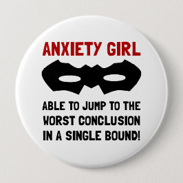 Angst-Mädchen Button