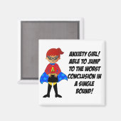 Angst Mädchen! Magnet (Vorderseite/Rückseite)