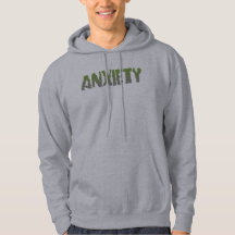 Angst Männergehobeltes Sweatshirt
