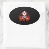 Angst Me Clown Ovaler Aufkleber (Tasche)