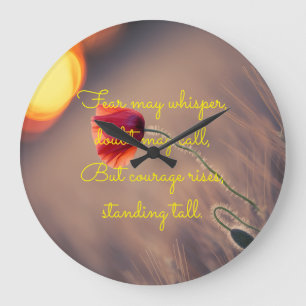 Angst Motivationswanduhr Große Wanduhr