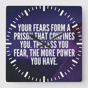 ANGST - MOTIVIEREND QUADRATISCHE WANDUHR