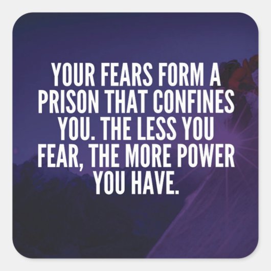 ANGST - MOTIVIEREND QUADRATISCHER AUFKLEBER (Vorderseite)