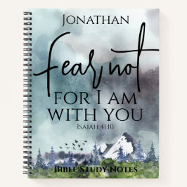 Angst nicht Bibel Verse Wasserfarbe Natur für ihn Notizblock