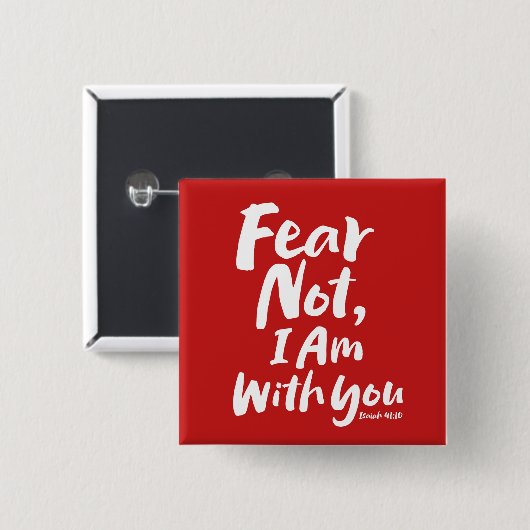 ANGST NICHT, BIN ich bei dir - Religiöse Hoffnung  Button (Vorne & Hinten)
