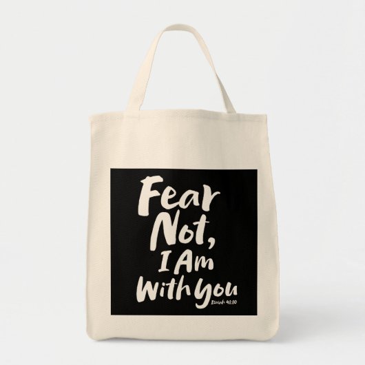 ANGST NICHT, BIN ich bei dir - Religiöse Hoffnung Tragetasche (Vorne)