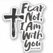 ANGST NICHT, BIN ich mit dir Black Cross - Isaiah Aufkleber (Vorderseite)