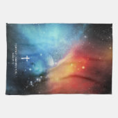 ANGST NICHT, BIN ich mit dir Jesus Gott Jesaja 41: Geschirrtuch (Horizontal)