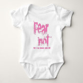 Angst nicht Christlich rosa Grunge Baby Strampler (Vorderseite)